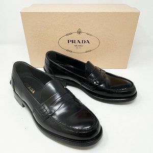 PRADA Vintage Brushed Leather Penny Loafer *NEVER BEEN WORN*